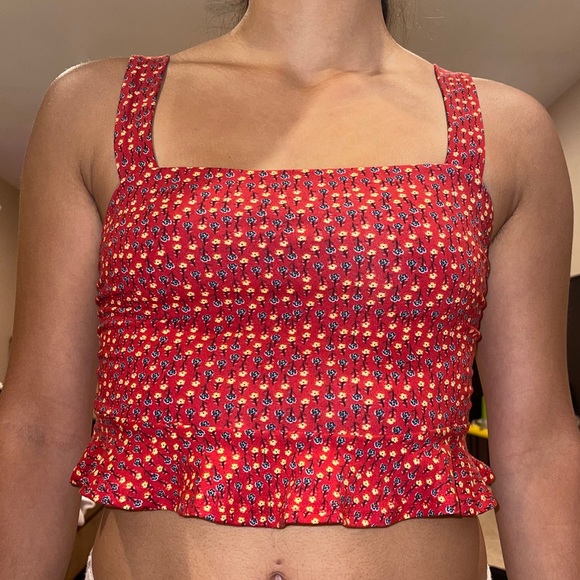 Forever 21 Knit Rust Red Crop Top - Picture 3 of 5